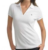 Camisa gola polo em V